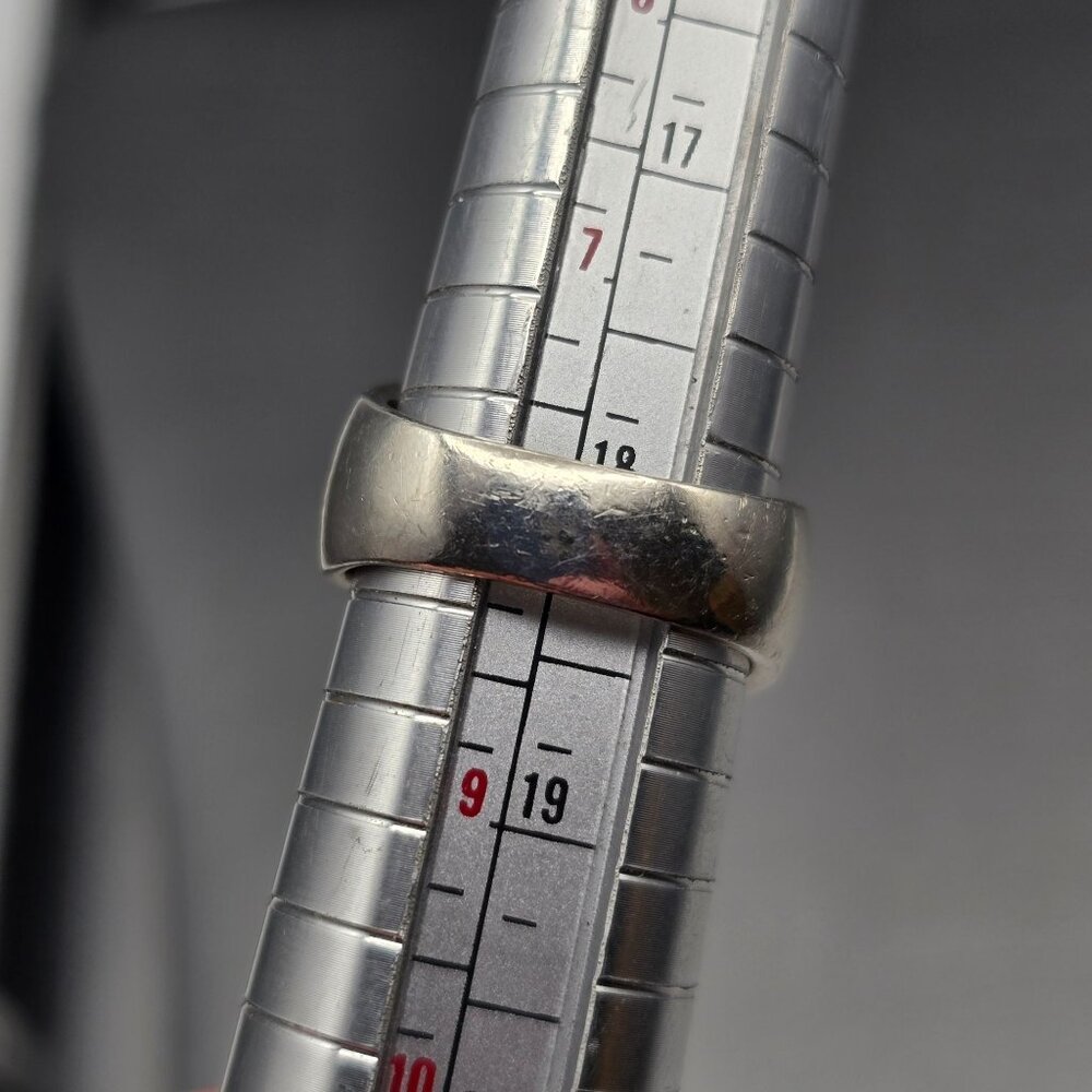 Sterling Silver 925 Modernist Bypass 6mm Band Ring Size 8 6.9g - Picture 8 of 8